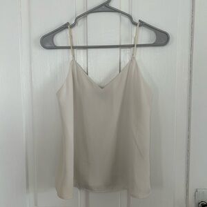 Banana Republic Cream Satin V-Neck Cami